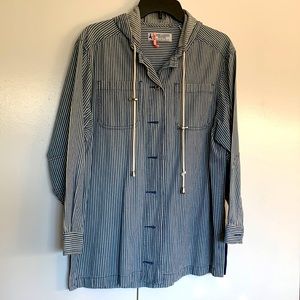 MARSH LANDING PETITES JACKET HOODIE JUST CLEANED PROFESSIONALLY SIZE PM